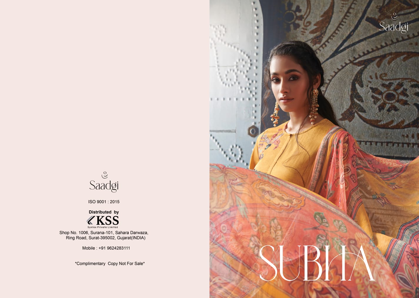 Subah Saadgi Jam Stain Designer Salwar Suits Catalog